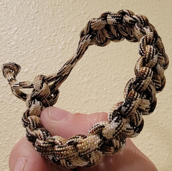 550 Paracord Handmade Bracelet Tan for Small Wrists - Mad Max Style - Picture 2 of 9